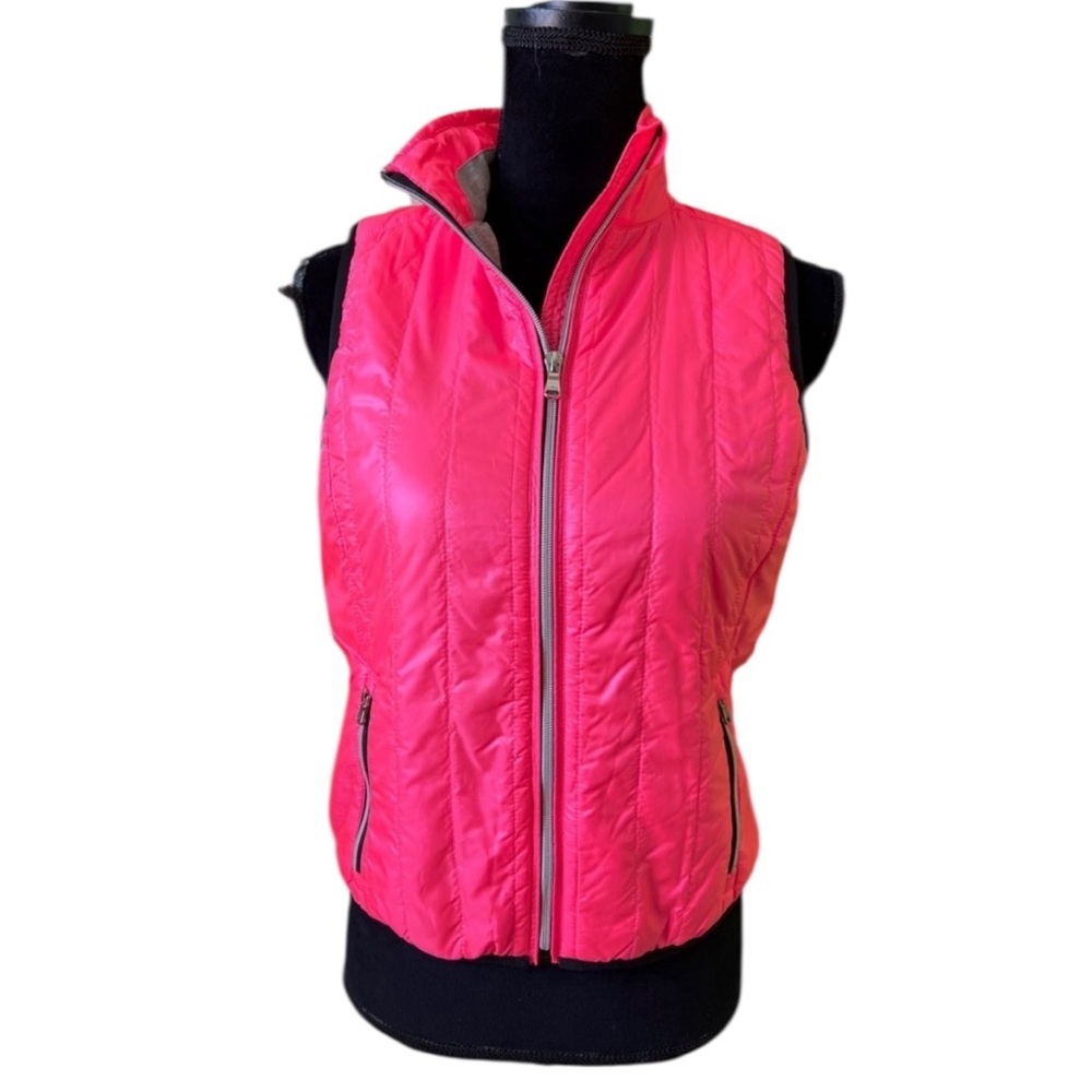 Lauren Ralph Lauren Womens Neon Pink Quilted Vest Neon Pink Small